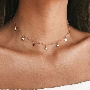 Starry Choker Necklace (Gold)